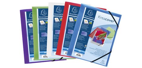 Kreacover® elastomap met 3 kleppen - ondoorschijnende PP 5/10de- A4