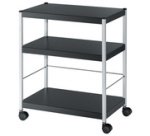 Chariot multifonction M, 3 étagères, noir / argent