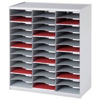 Trieur monobloc, 36 compartiments, gris