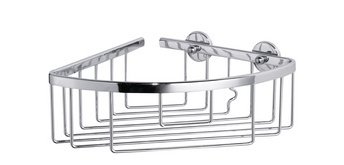 ALUXX S storage basket, corner model, aluminum