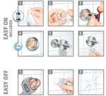 Raclette pour douche SPAA, avec support de fixation