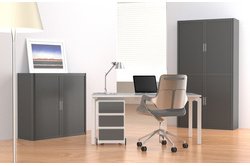 Caisson mobile 'easyBox', 4 tiroirs, blanc/hêtre