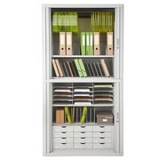 Trieur à cases fixes, 9 cases, gris