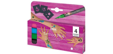 Stylo de tatouage Tattoo Pen, set de 4 ' Ancre, étoile