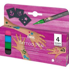 Stylo de tatouage Tattoo Pen, set de 4 ' Ancre, étoile