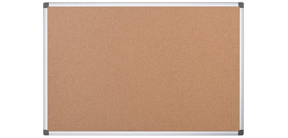 Cork board 'Maya', 600 x 450 mm, aluminum frame
