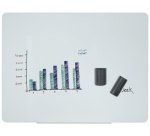 Tableau magnétique en verre, 900 x 600 mm, blanc