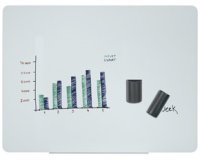 Tableau magnétique en verre, 900 x 600 mm, blanc