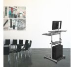 Poste de travail PC assis/debout, hauteur réglable