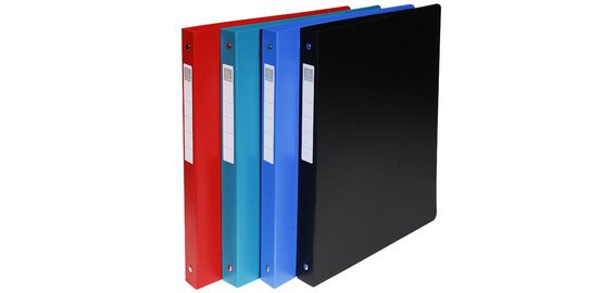 Classeur 4 anneaux 20mm polypropylène OPAK rigide 10/10e - A4 Maxi. - Couleurs assorties