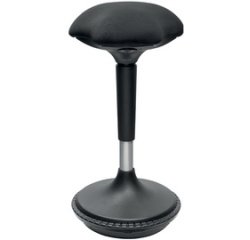 Tabouret, hauteur réglable, noir