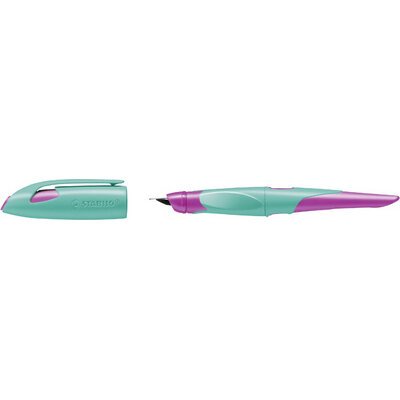 Stylo plume EASYbirdy R, droitiers, turquoise/rose