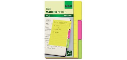 Marque-page auto-adhésif Tab Marker Notes, papier