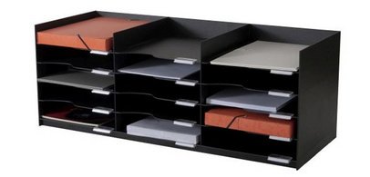 Sortierbox Formularbox, 15 Fächer, schwarz