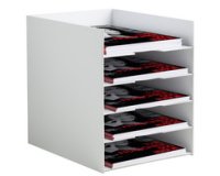 Station de tri Formularbox, 5 compartiments, gris