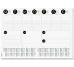 Sous-main bloc papier, A3, noir/blanc