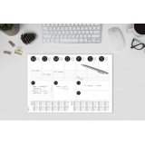 Sous-main bloc papier, A3, noir/blanc