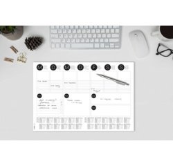 Sous-main bloc papier, A3, noir/blanc