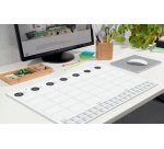 Sous-main bloc papier / Calendrier mural, noir-blanc