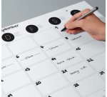 Sous-main bloc papier / Calendrier mural, noir-blanc