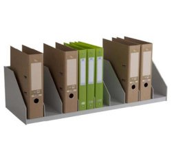 Documentenbak met vaste inderdeling, 9 vakken, grijs