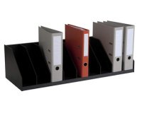 Sorteerbak met vaste vakken, 9 vakken, zwart