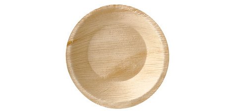 Coupelle ronde en feuille de palmier "Pure" par 25