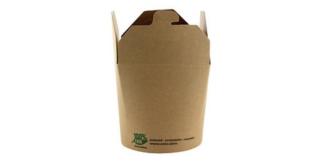 Snackdoos 'pure' vierkantig bruin