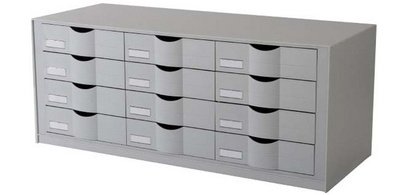 Bloc à tiroirs, 12 tiroirs, couleur: