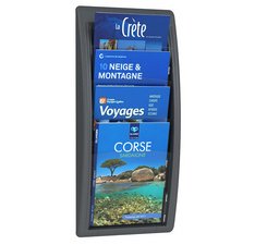 Porte-brochures mural Quick fit, A4, anthracite