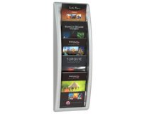 Porte-brochures mural Quick fit, A5, gris alu