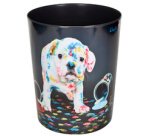 Corbeille à papier 'chien multicoloré'