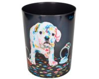 Corbeille à papier 'chien multicoloré'