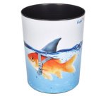 Corbeille à papier 'requin doré'