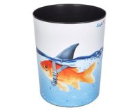 Corbeille à papier 'requin doré'