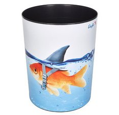 Corbeille à papier 'requin doré'