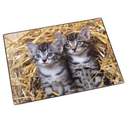 Sous-main 'chats dans les pailles', 400 x 530 mm