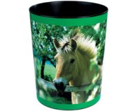 Corbeille à papier 'cheval à la clôture de prairie'