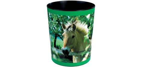 Corbeille à papier 'cheval à la clôture de prairie'