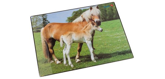 Sous-main cheval et poulain, 400 x 530 mm