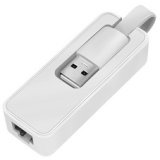 Adaptateur USB 2.0 vers RJ45 Fast Ethernet, blanc