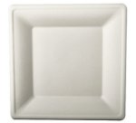 Assiette en canne à sucre 'pure', carré, 155x155 mm