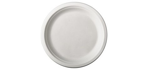 Bord van suikerriet 'puur', rond, 260 mm
