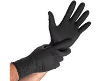 Handschoen van nitril 'POWER GRIP LONG', M, zwart