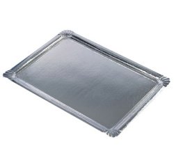 Plat de service, rectangle, 455 x 340 mm, argent