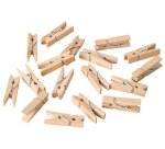 Mini-pince à linge, en bois, longueur: 35 mm, nature