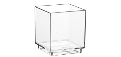 Gobelet pour fingerfood, carré, 42 x 42 x 47 mm