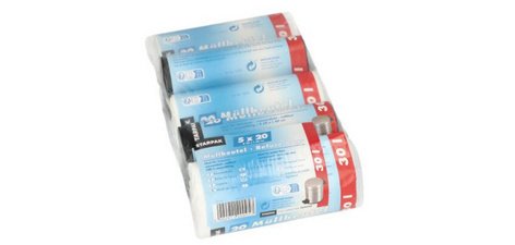 Sac poubelle HDPE, 30 litres, assorti