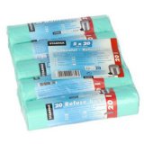 Sac poubelle HDPE, 20 litres, vert menthe