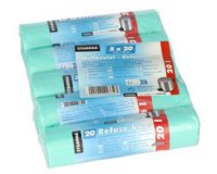 Sac poubelle HDPE, 20 litres, vert menthe